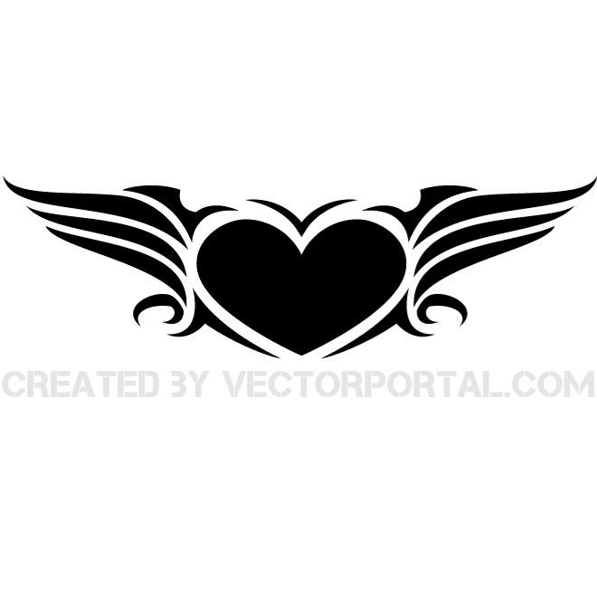 660x660 Winged Heart Vector Graphics