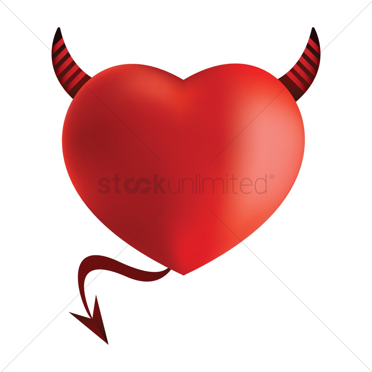 1300x1300 Devil Heart Vector Image