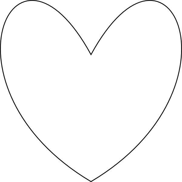 600x600 Heart Outline Clip Art Free Vector In Open Office Drawing Svg