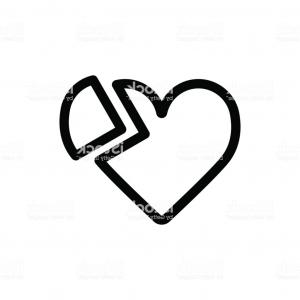 300x300 Black Heart Of Hearts Vector Clipart Orangiausa
