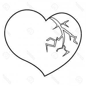 300x300 Broken Heart Line Icon Outline Vector Sohadacouri