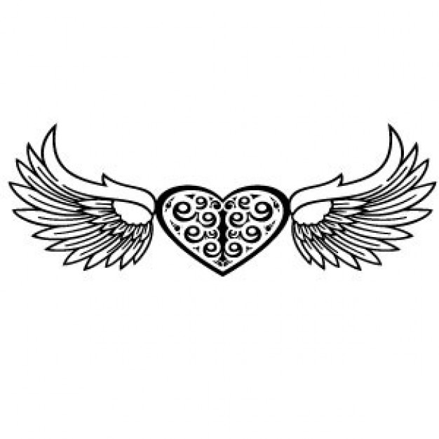 626x626 Heart And Wings Vector Vector Free Download