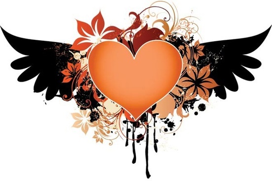 552x368 Heart Wing Graffity Free Vector Download (5,120 Free Vector) For