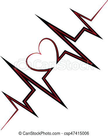 371x470 Heartbeat Vector Life Line Symbol Heart Gray Icon With Sign