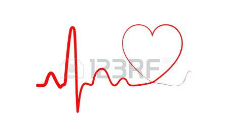 450x270 Heartbeat Vector Red Heart Icon With Sign Illustration In Flat
