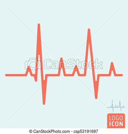 450x470 Heartbeat Line Icon. Heart Beat Symbol. Vector Illustration.