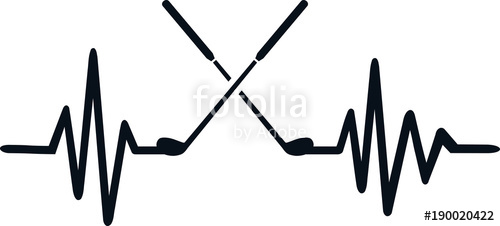500x226 Golf Heartbeat Line Stock Image And Royalty Free Vector Files On