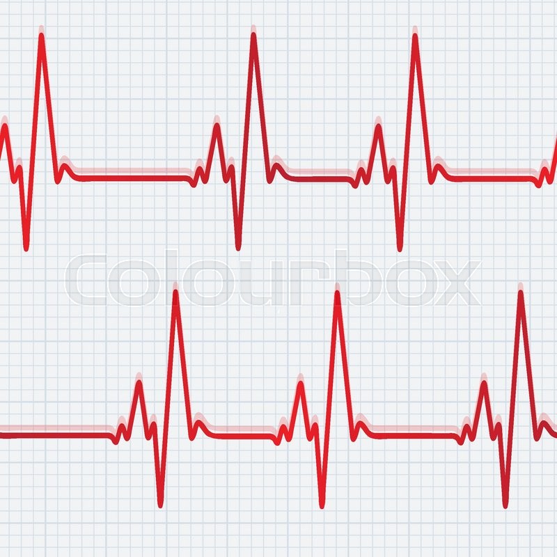 800x800 Seamless Pattern With Heartbeat Stock Vector Colourbox
