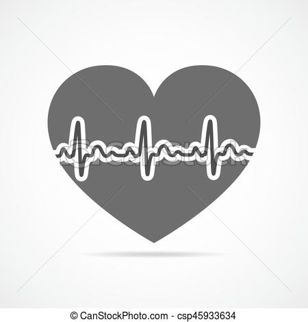 450x470 Heart Icon. Vector Illustration. Gray Heart Icon With Sign