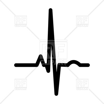 400x400 Heart Rhythm Ekg Black Color Icon Vector Image Vector Artwork Of
