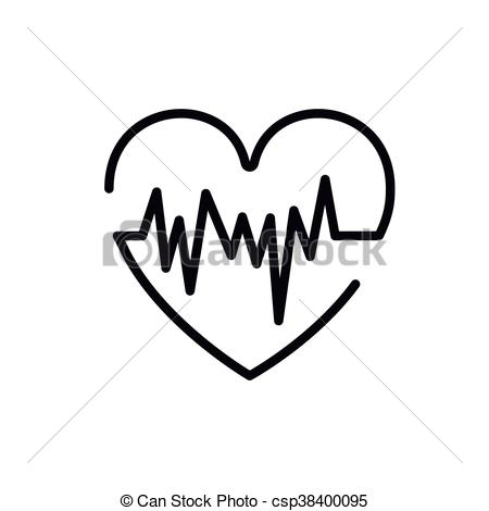 450x470 Heartbeat Symbol Isolated Icon Design, Vector Illustration Graphic.