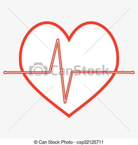 450x470 Pulse Heartbeat Icon Line. Analysis Medical Beat, Frequency And