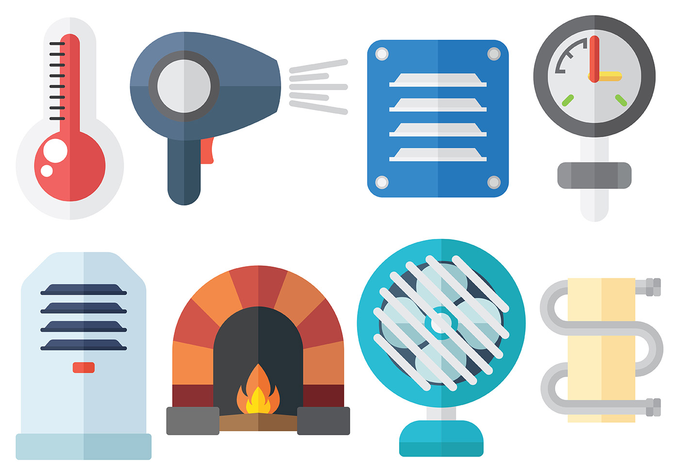 1400x980 Heat Objects Vectors