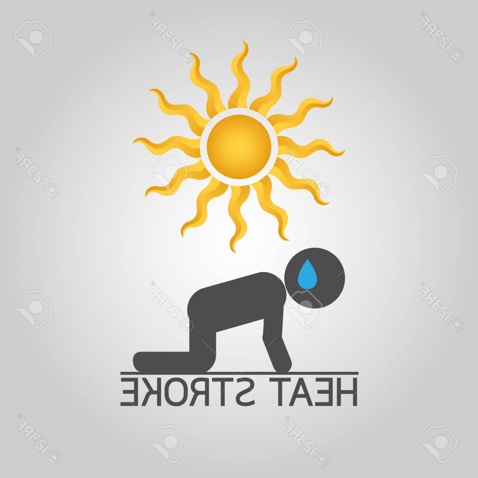 1560x1560 Photostock Vector Heat Stroke Logo Vector Icon Illustration
