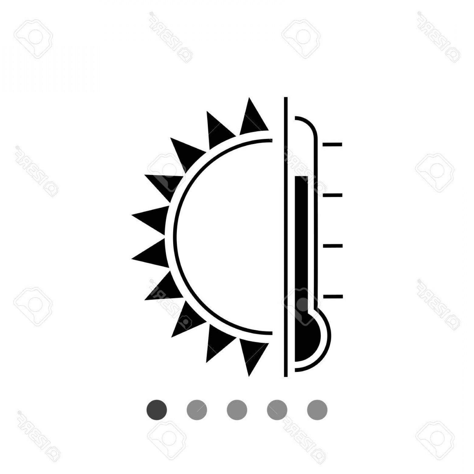 1560x1560 Photosummer Heat Icon Vector Illustration Of Sun And Thermometer