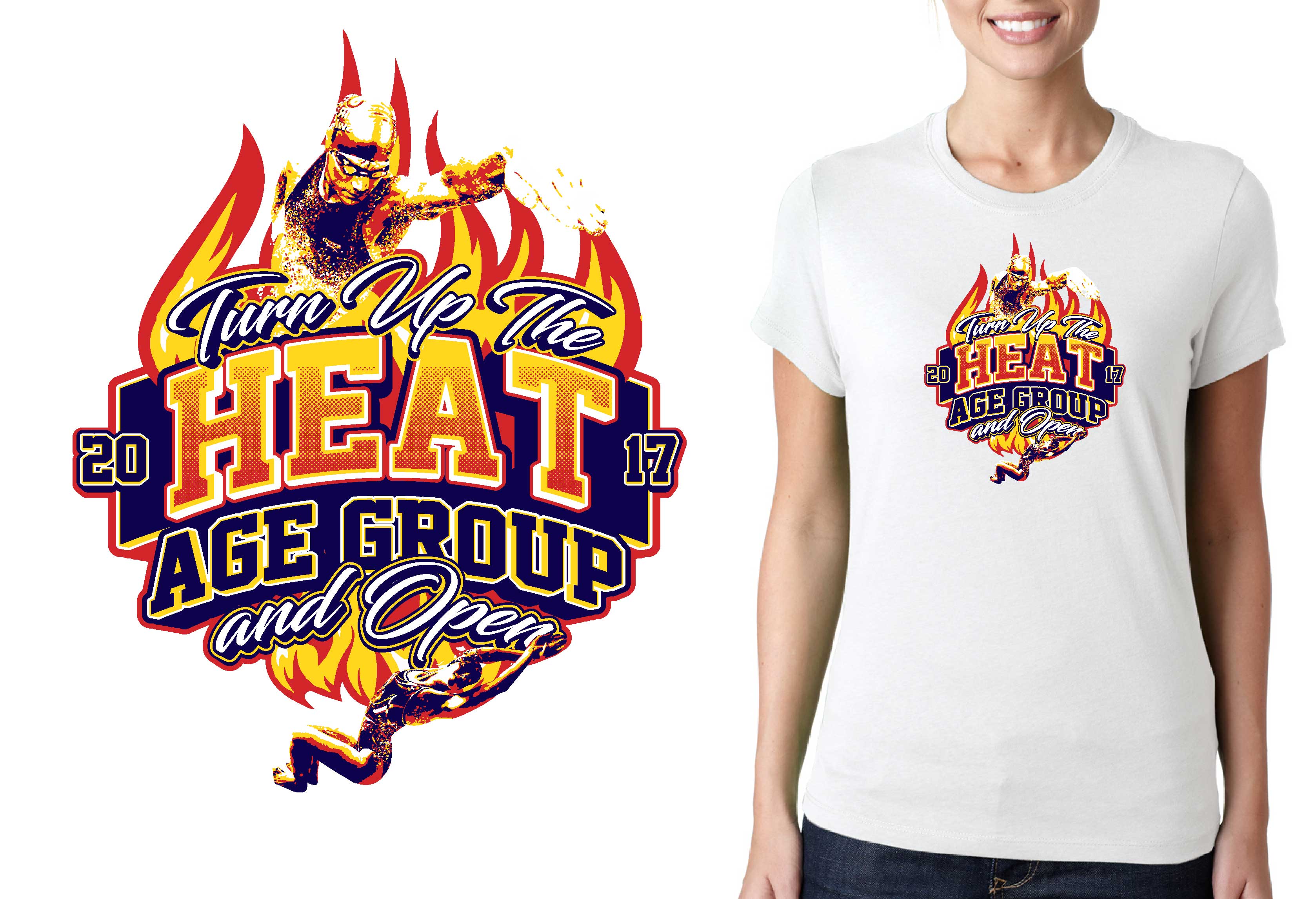 3356x2294 2017 Turn Up The Heat Vector Logo Design For T Shirt Swimming