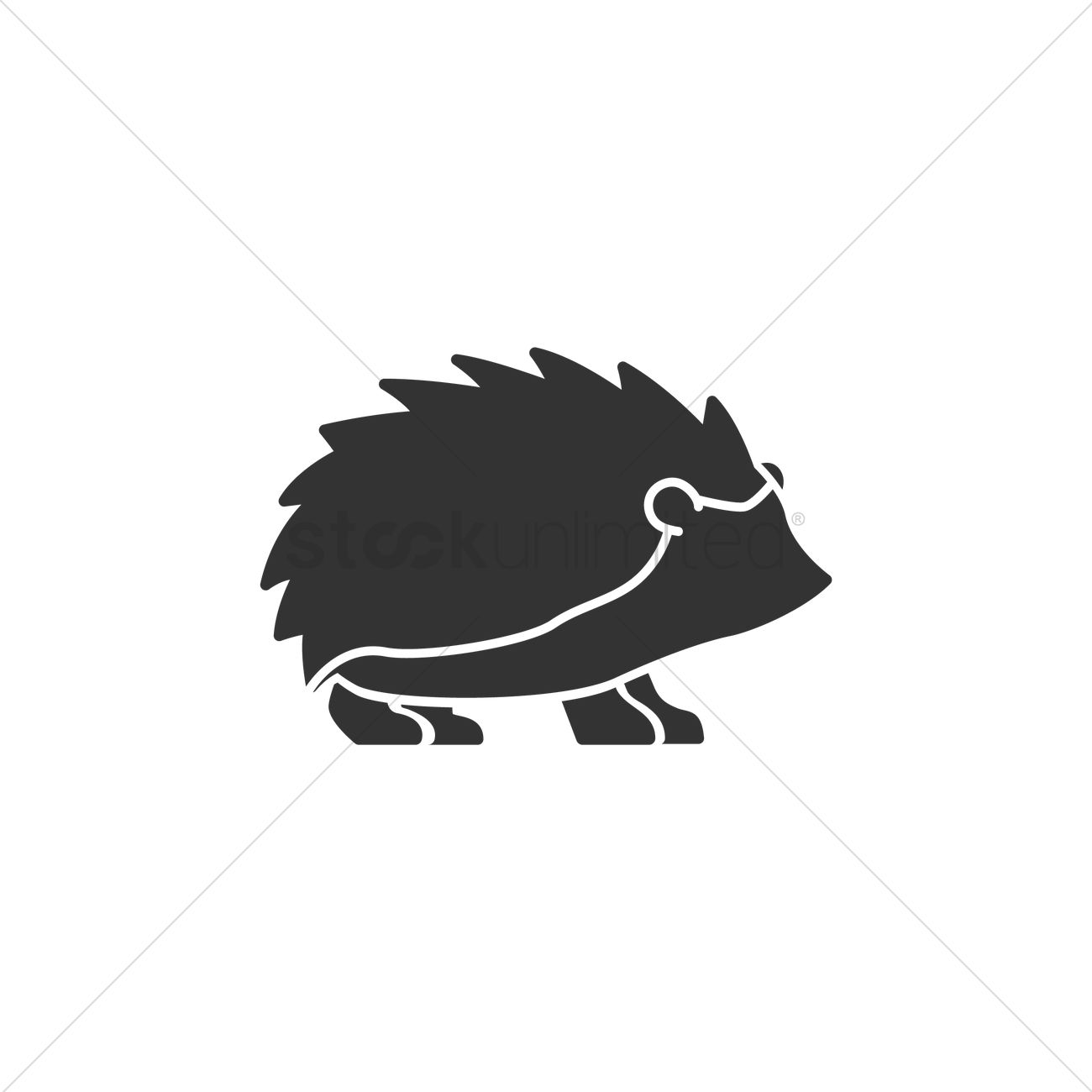 1300x1300 Hedgehog Vector Image