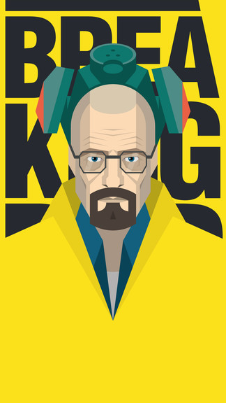 324x576 Breaking Bad Heisenberg Vector Artwork Iphone 6 Wallpaper