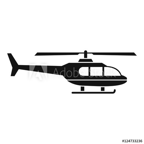 500x500 Military Helicopter Icon. Simple Illustration Of Military