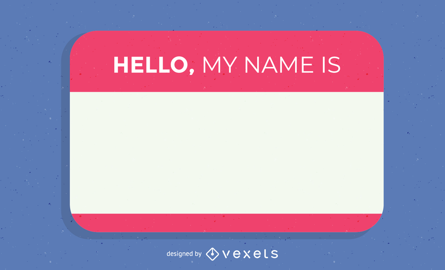 900x545 Hello My Name Is Sticker