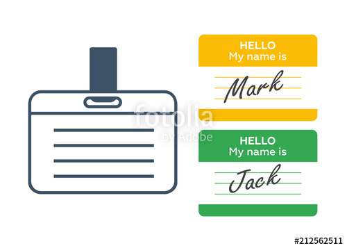 500x357 Hello My Name Is... Introduction Cards, Vintage Labels And Badges