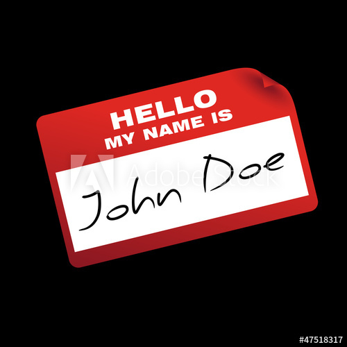500x500 Hello My Name Is