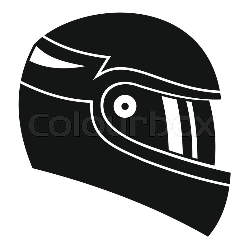 800x800 Racing Helmet Icon. Simple Illustration Of Racing Helmet Vector