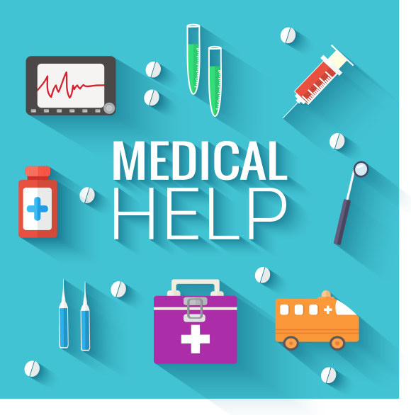 580x586 Medical Help Flat Icons Vector Free Vector In Encapsulated