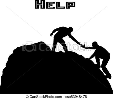 450x394 Silhouette Of Two People Metaphor (Help, Support, Friendship), On