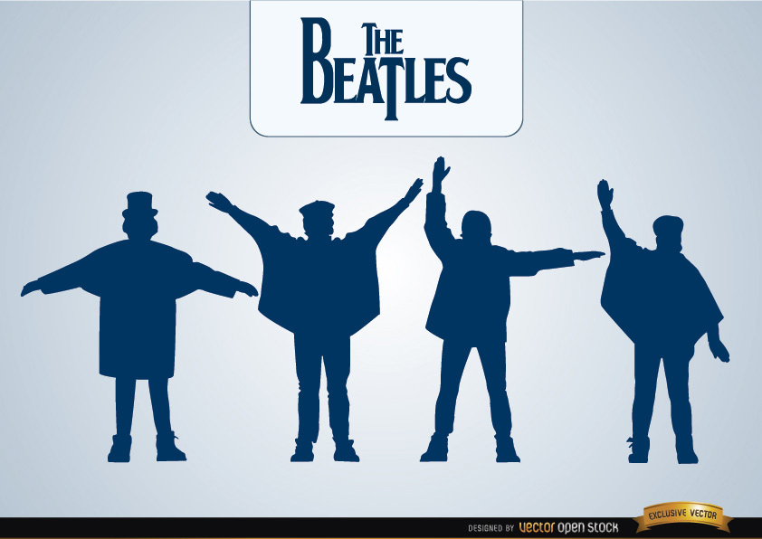 842x596 The Beatles Help Silhouettes