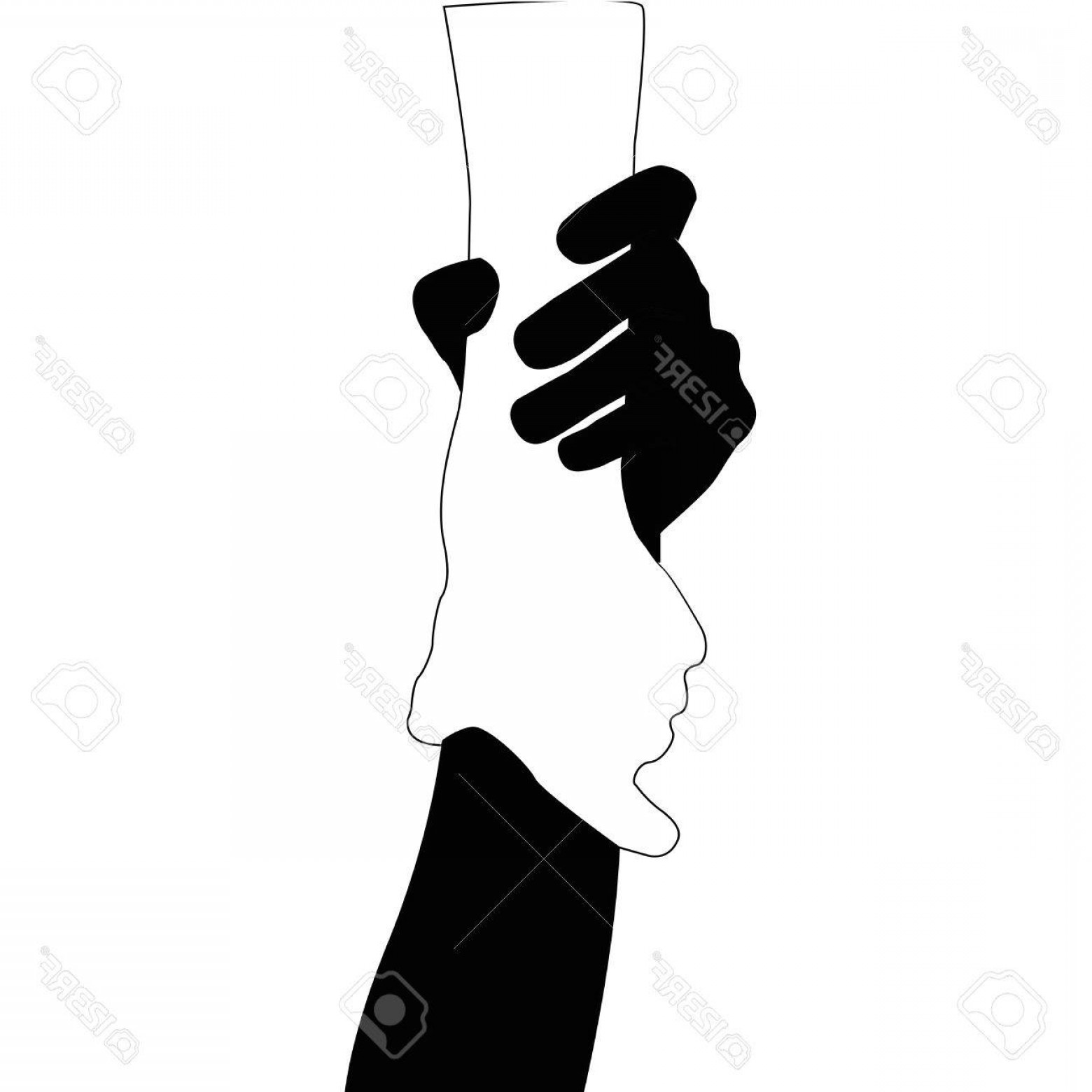 1560x1560 Photostock Vector Helping Hands Vector Black And White On White