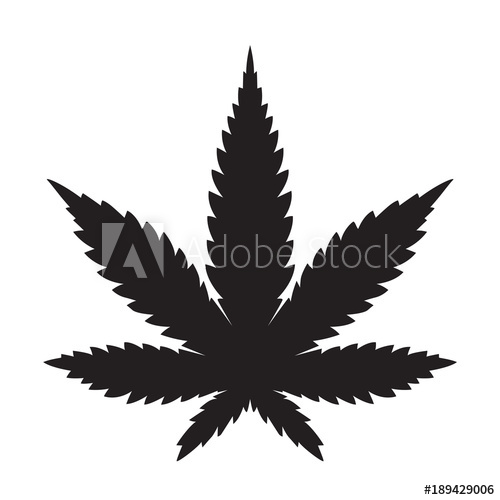 500x500 Weed Marijuana Cannabis Leaf Vector Icon Logo Illustration