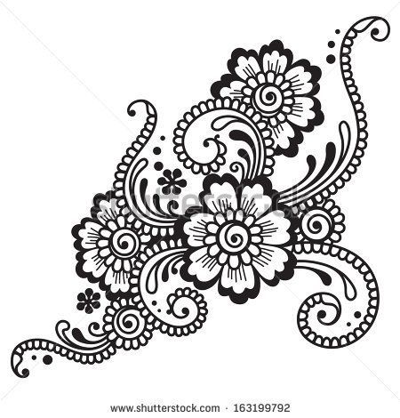 450x470 Henna Flower Vectors