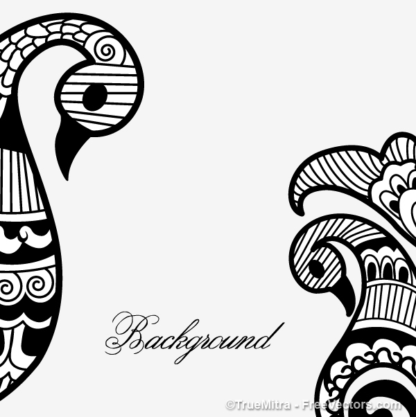 600x602 Download Free Henna Mehandi Design Vector Illustration
