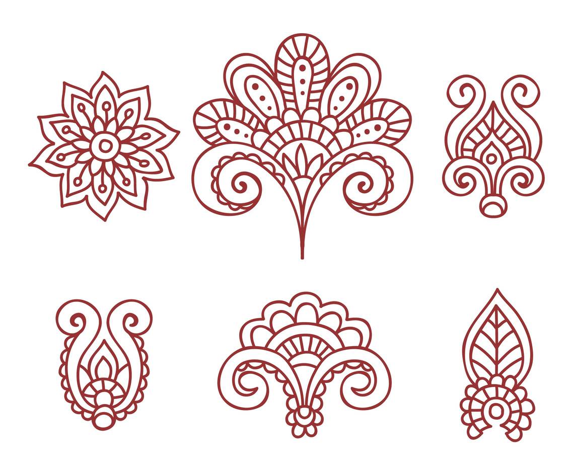 1136x936 Henna Tattoo Floral Ornamnet Vector Vector Art Amp Graphics