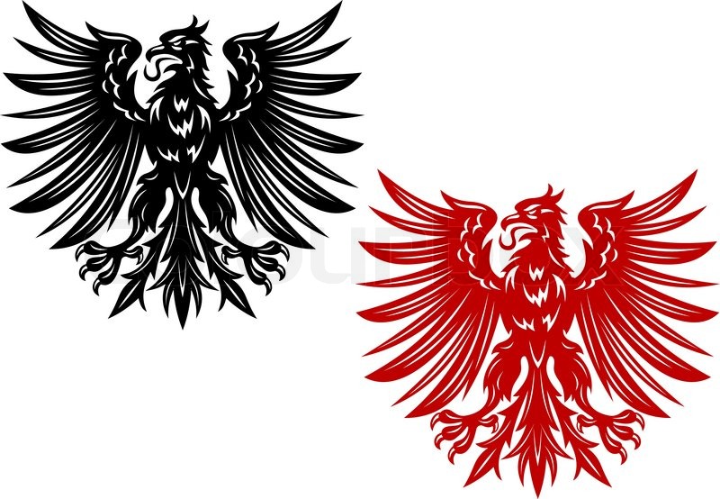 800x554 Red And Black Heraldry Eagles Stock Vector Colourbox