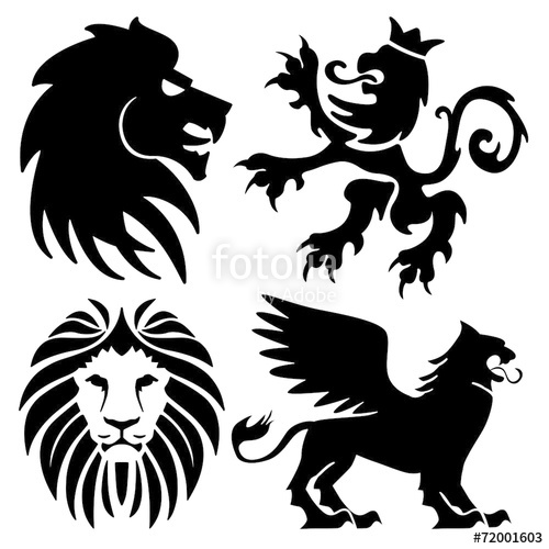 500x500 Heraldic Lion Stock Image And Royalty Free Vector Files On