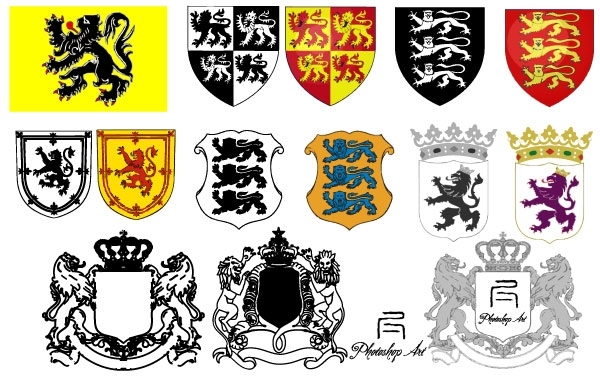 600x380 Heraldic Lion Vector Pack