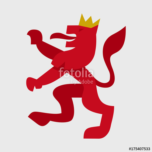 500x500 Heraldic Lion Vector Illustration Stock Image And Royalty Free