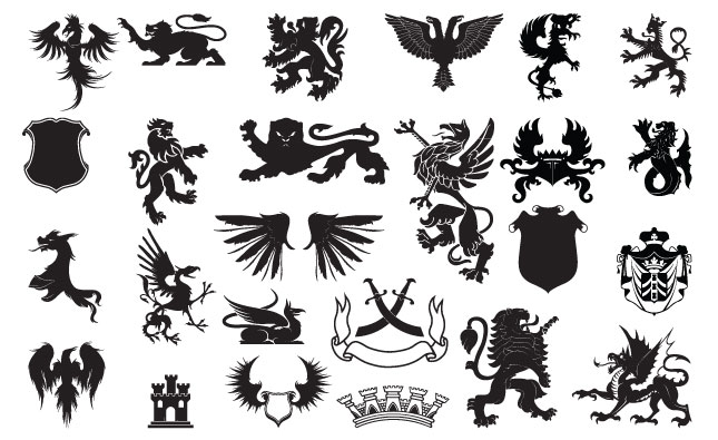 645x395 Heraldry Vector Pack