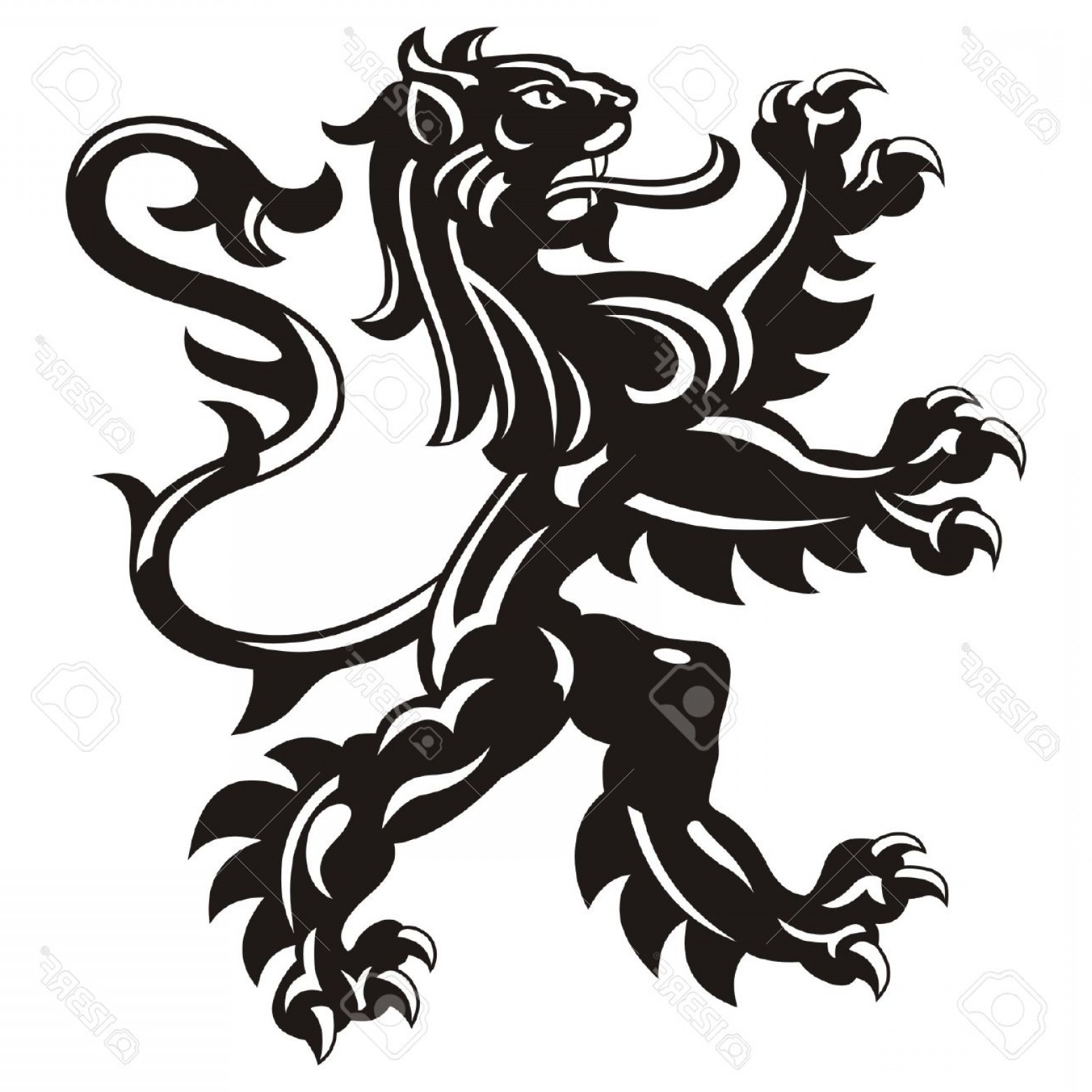 1560x1560 Photostock Vector Heraldic Lion Tattoo Vector Createmepink