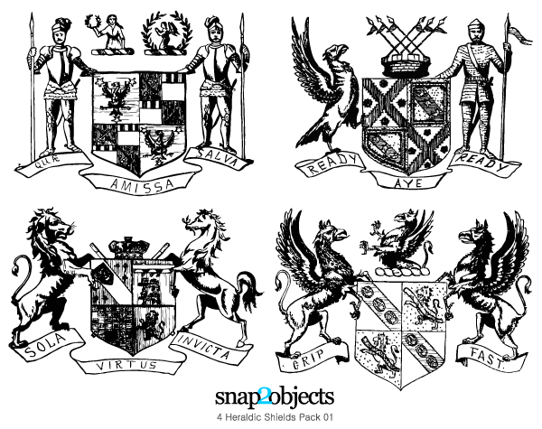 600x475 Heraldic Shield Free Vector Pack Free Vectors