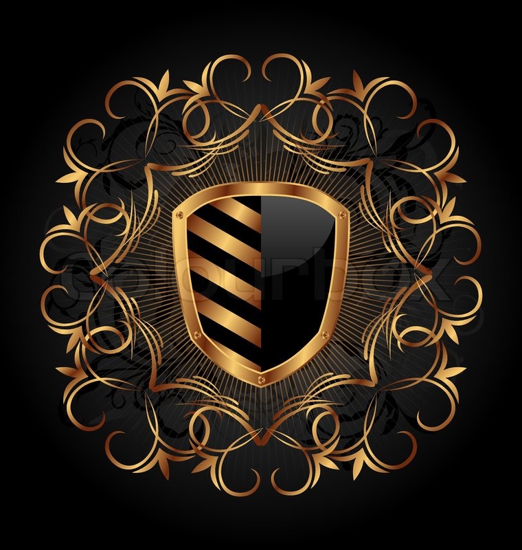 760x800 Illustration Ornate Heraldic Shield