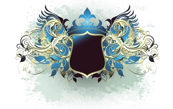 600x380 Ornate Heraldic Shield