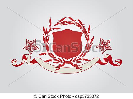 450x337 An Heraldic Shield Or Badge With Stars, Blank So You Can Add Your