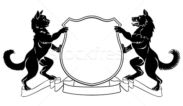 600x350 Pets Crest Coat Of Arms Heraldic Shield Vector Illustration