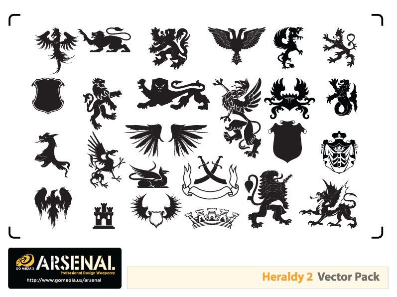 797x596 Go Media Heraldry Vector Pack For Premium Members