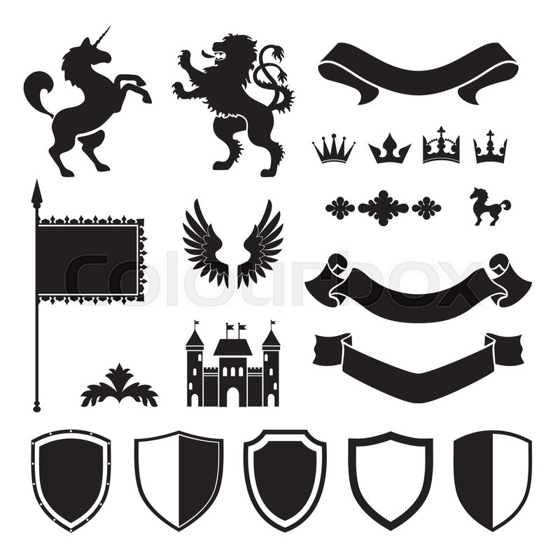 800x800 Heraldic Silhouettes For Signs And Symbols (Safety, Security