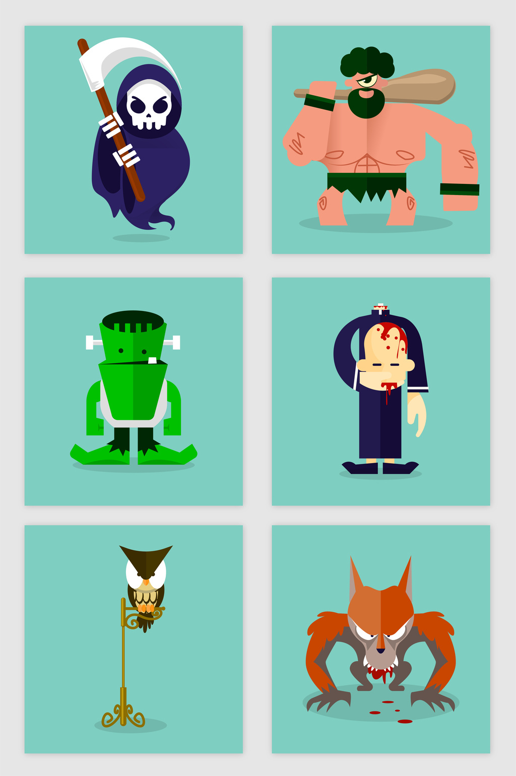 1024x1540 Halloween Hercules Vector Material Free Download Pikbest