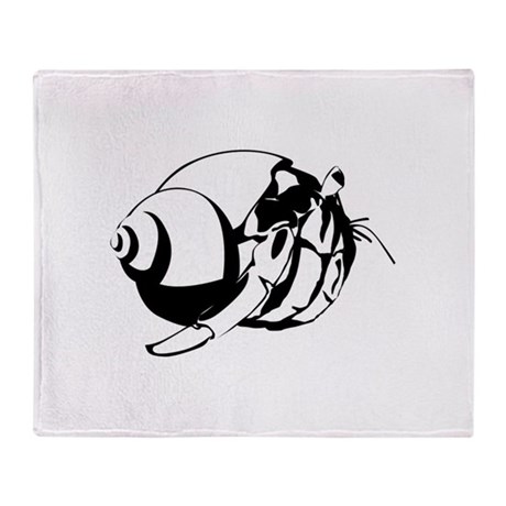 460x460 Hermit Crab Vector Illustration Throw Blanket By Crabstreet